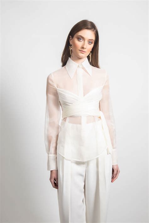 camicia organza bianca